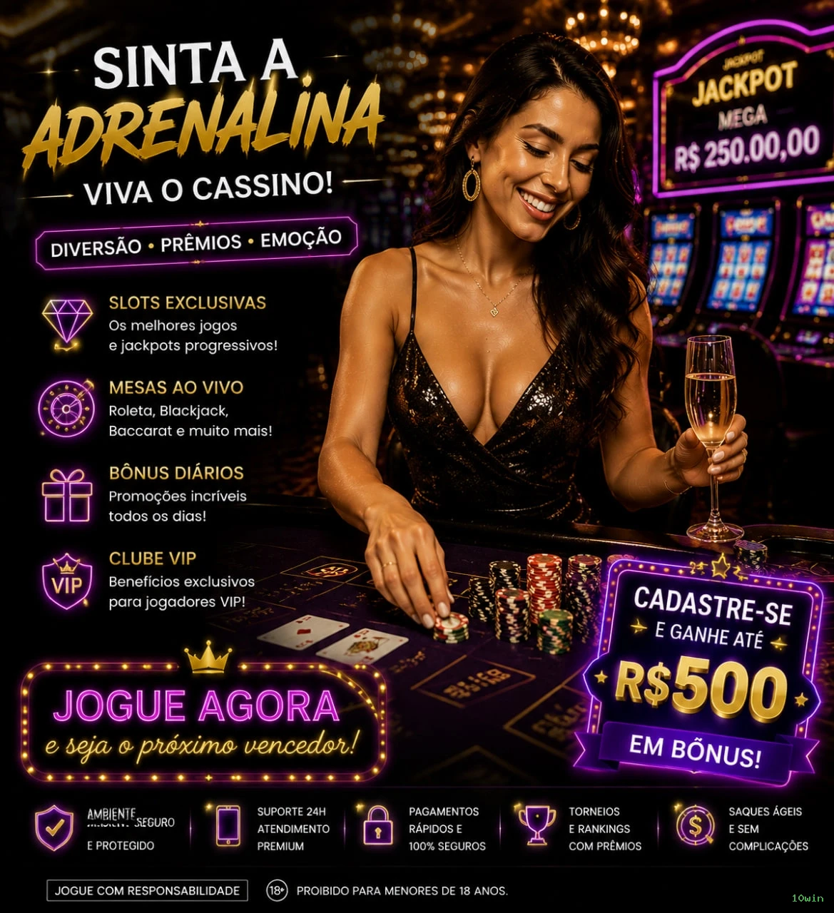 Streaming 4K no cassino ao vivo da 10win
